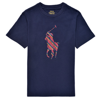 Υφασμάτινα Αγόρι T-shirt με κοντά μανίκια Polo Ralph Lauren GUILIA Marine