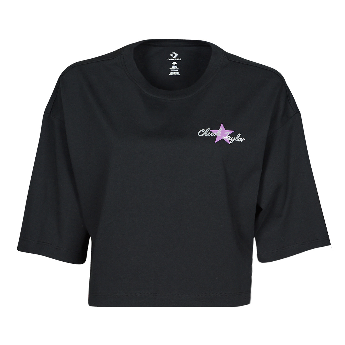 T-shirt με κοντά μανίκια Converse CHUCK INSPIRED HYBRID FLOWER OVERSIZED CROPPED TEE