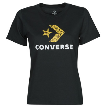 Υφασμάτινα Γυναίκα T-shirt με κοντά μανίκια Converse STAR CHEVRON HYBRID FLOWER INFILL CLASSIC TEE Black