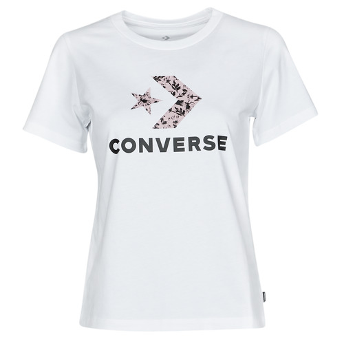 Υφασμάτινα Γυναίκα T-shirt με κοντά μανίκια Converse STAR CHEVRON HYBRID FLOWER INFILL CLASSIC TEE Άσπρο