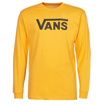 Υφασμάτινα Άνδρας Μπλουζάκια με μακριά μανίκια Vans VANS CLASSIC LS Yellow / Black