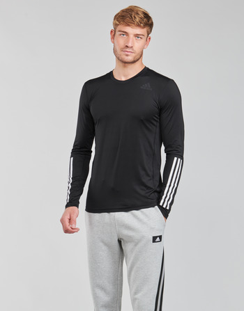Υφασμάτινα Άνδρας Μπλουζάκια με μακριά μανίκια adidas Performance TF LS FT 3S Black