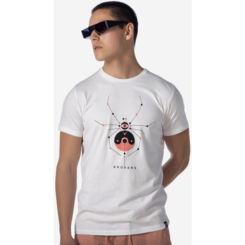 Υφασμάτινα Άνδρας T-shirts & Μπλούζες Brokers ΑΝΔΡΙΚΟ T-SHIRT Άσπρο