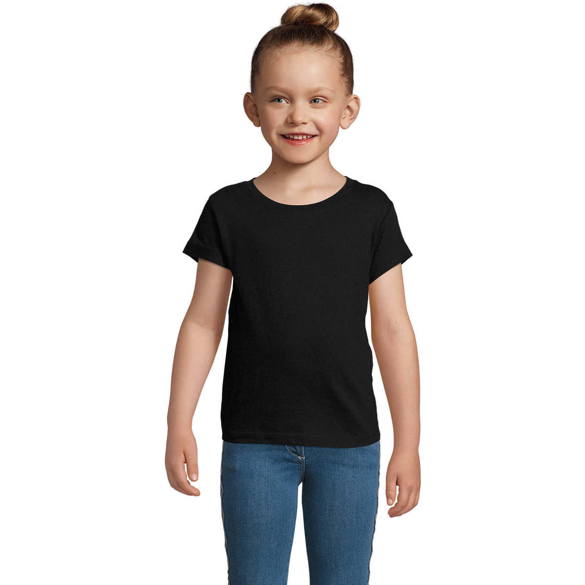 Υφασμάτινα Παιδί T-shirt με κοντά μανίκια Sols CHERRY Negro Black