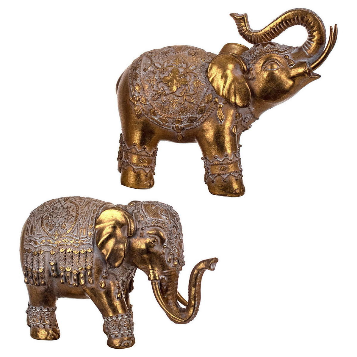 Σπίτι Αγαλματίδια και  Signes Grimalt Ελέφαντας Set 2 Μονάδες Gold