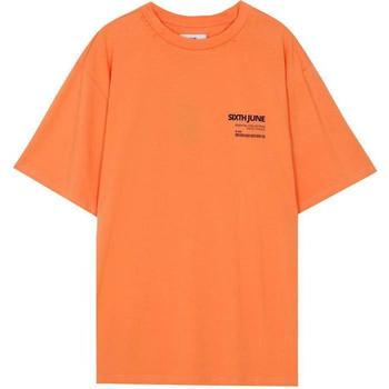 Υφασμάτινα Άνδρας T-shirt με κοντά μανίκια Sixth June T-shirt  barcode Orange