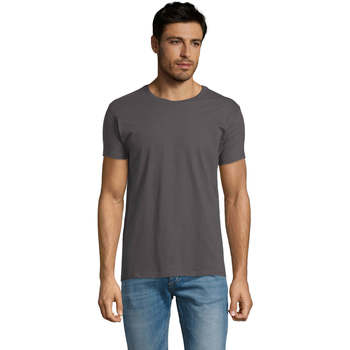 Υφασμάτινα Άνδρας T-shirt με κοντά μανίκια Sols Camiseta IMPERIAL FIT color Gris oscuro Grey
