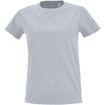 Υφασμάτινα Γυναίκα T-shirt με κοντά μανίκια Sols Camiseta IMPERIAL FIT color Gris  puro Grey