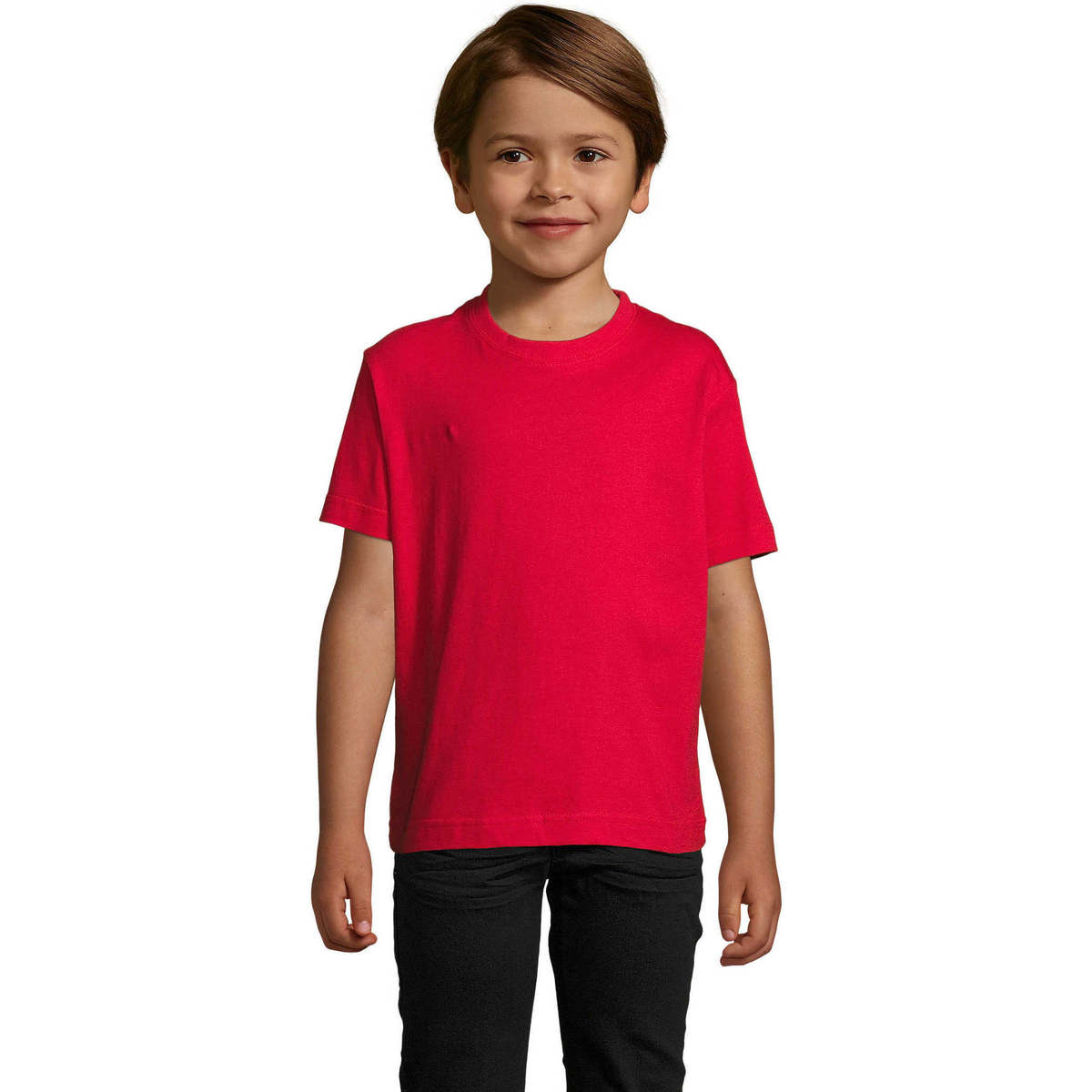 Υφασμάτινα Παιδί T-shirt με κοντά μανίκια Sols Camista infantil color Rojo Red