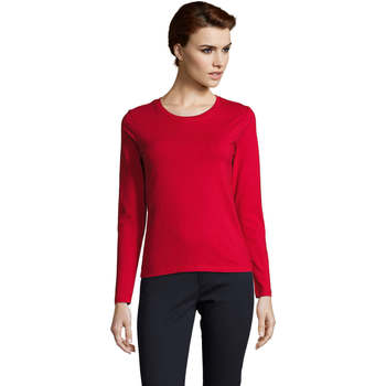 Υφασμάτινα Γυναίκα Μπλουζάκια με μακριά μανίκια Sols Camiseta imperial Women Red