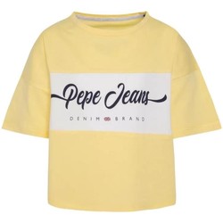 Υφασμάτινα Κορίτσι T-shirt με κοντά μανίκια Pepe jeans  Yellow