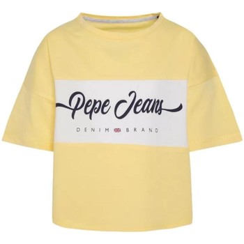 Υφασμάτινα Κορίτσι T-shirt με κοντά μανίκια Pepe jeans  Yellow
