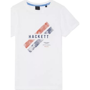Υφασμάτινα Αγόρι T-shirt με κοντά μανίκια Hackett  Άσπρο