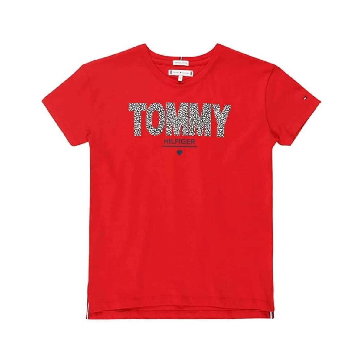 Υφασμάτινα Κορίτσι T-shirt με κοντά μανίκια Tommy Hilfiger  Red