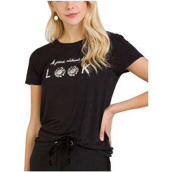 Υφασμάτινα Γυναίκα T-shirt με κοντά μανίκια Naf Naf  Black