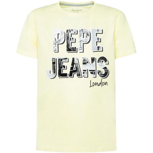 Υφασμάτινα Αγόρι T-shirt με κοντά μανίκια Pepe jeans  Yellow