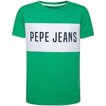 Υφασμάτινα Αγόρι T-shirt με κοντά μανίκια Pepe jeans  Green