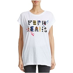 Υφασμάτινα Γυναίκα T-shirt με κοντά μανίκια Pepe jeans  Άσπρο