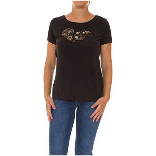 Υφασμάτινα Γυναίκα T-shirt με κοντά μανίκια Pepe jeans  Black