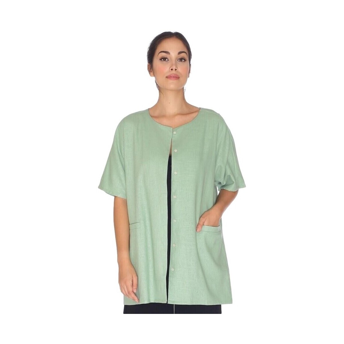 Παλτό Pepaloves Linen Jacket - Green