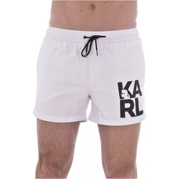 Υφασμάτινα Άνδρας Μαγιώ / shorts για την παραλία Karl Lagerfeld KL21MBS02 Άσπρο