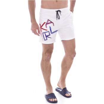 Υφασμάτινα Άνδρας Μαγιώ / shorts για την παραλία Karl Lagerfeld KL21MBM04 Άσπρο