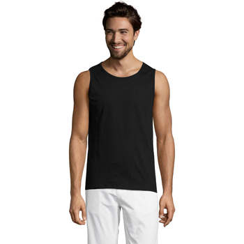 Υφασμάτινα Άνδρας Αμάνικα / T-shirts χωρίς μανίκια Sols Justin camiseta sin mangas Black