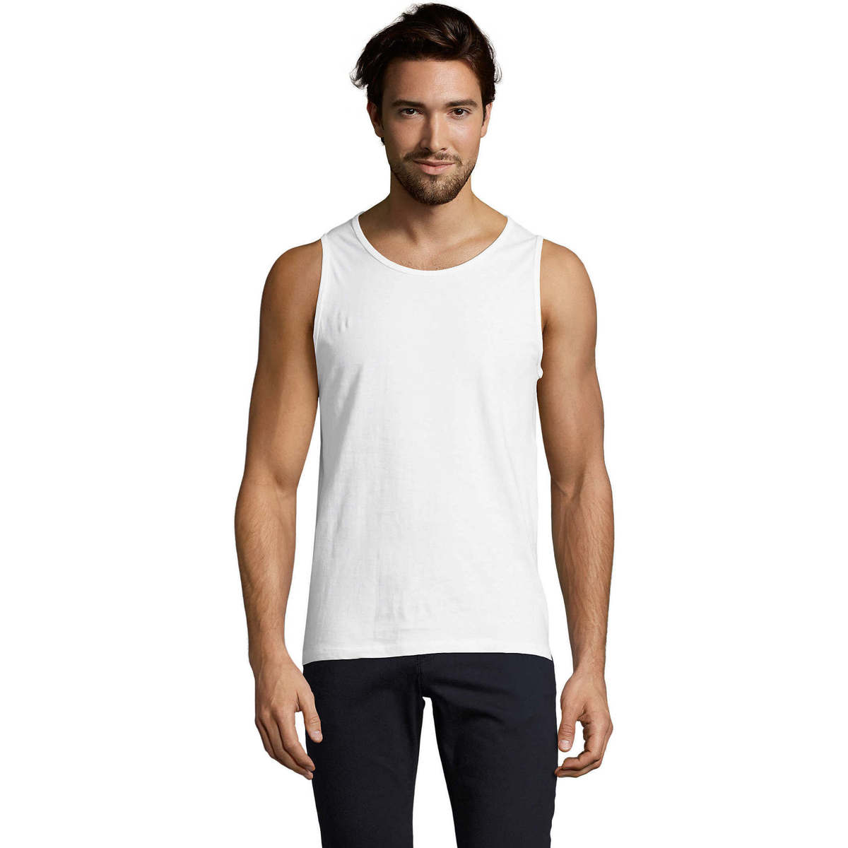 Υφασμάτινα Άνδρας Αμάνικα / T-shirts χωρίς μανίκια Sols Justin camiseta sin mangas Άσπρο