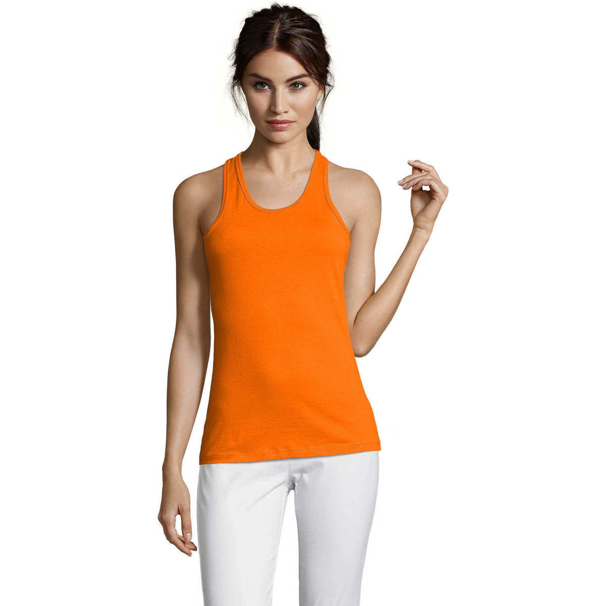 Υφασμάτινα Γυναίκα Αμάνικα / T-shirts χωρίς μανίκια Sols Justin camiseta sin mangas Orange