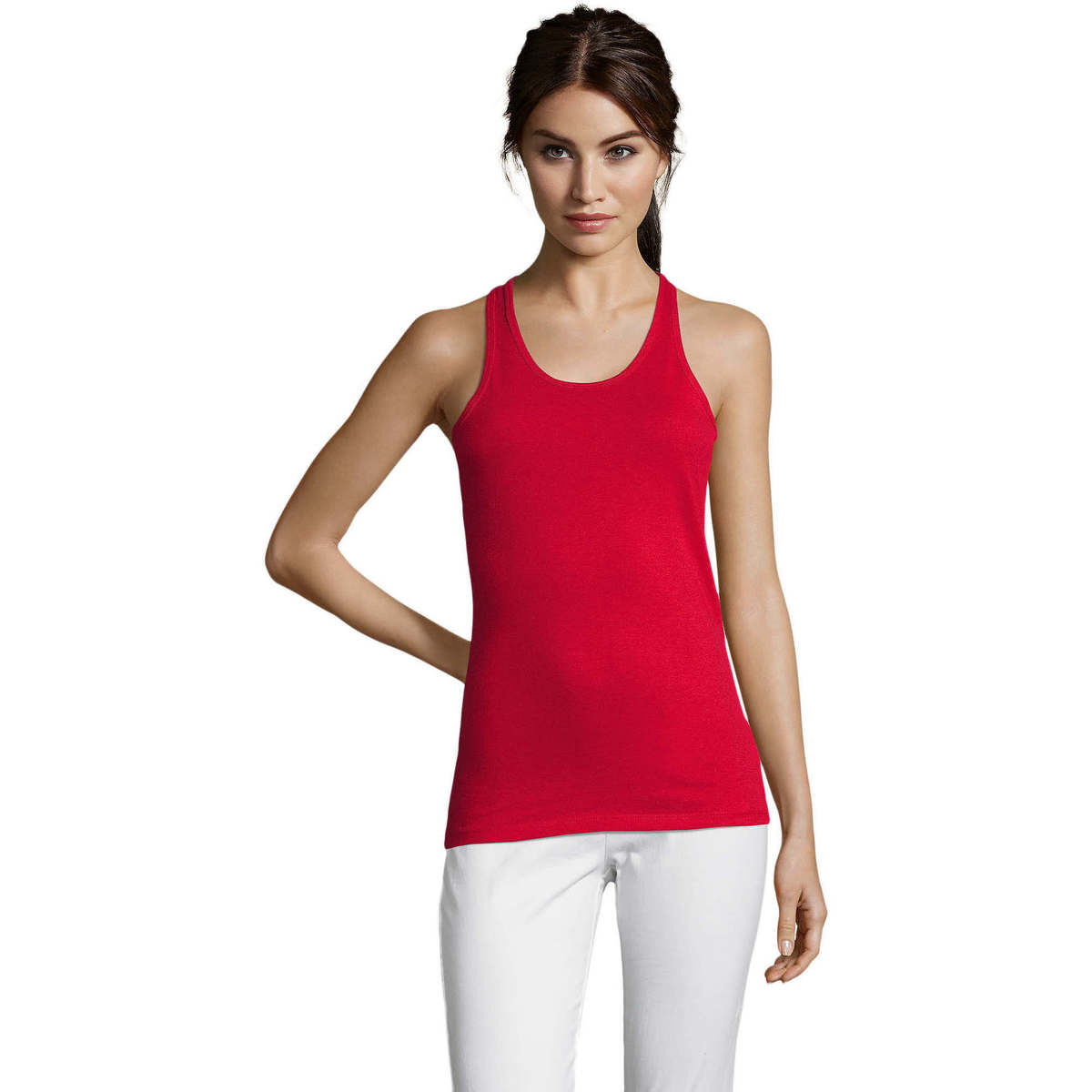 Υφασμάτινα Γυναίκα Αμάνικα / T-shirts χωρίς μανίκια Sols Justin camiseta sin mangas Red