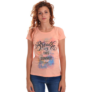 Υφασμάτινα Γυναίκα T-shirt με κοντά μανίκια Key Up 5D59S 0001 Orange