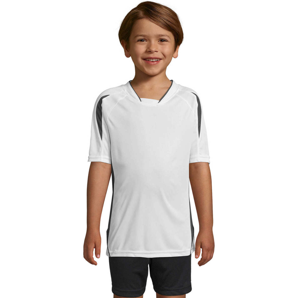 Υφασμάτινα Παιδί T-shirt με κοντά μανίκια Sols Maracana - CAMISETA NIÑO MANGA CORTA Άσπρο