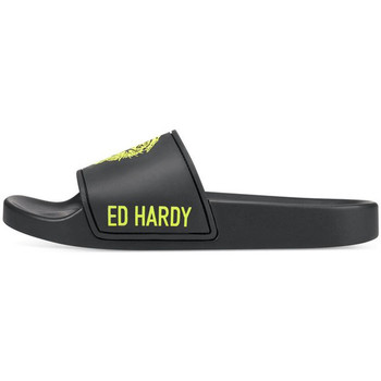 σαγιονάρες Ed Hardy – Sexy beast sliders black-fluo yellow