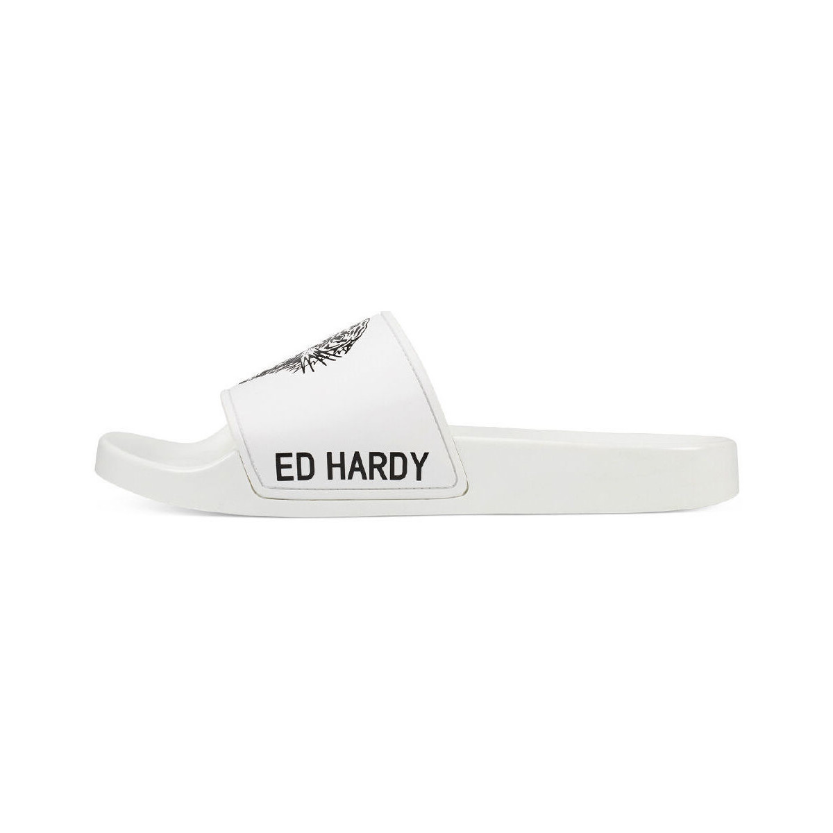 Παπούτσια Άνδρας Σαγιονάρες Ed Hardy Sexy beast sliders white-black Άσπρο