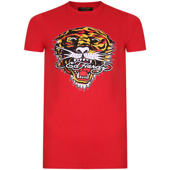 Υφασμάτινα Άνδρας T-shirt με κοντά μανίκια Ed Hardy - Tiger mouth graphic t-shirt red Red