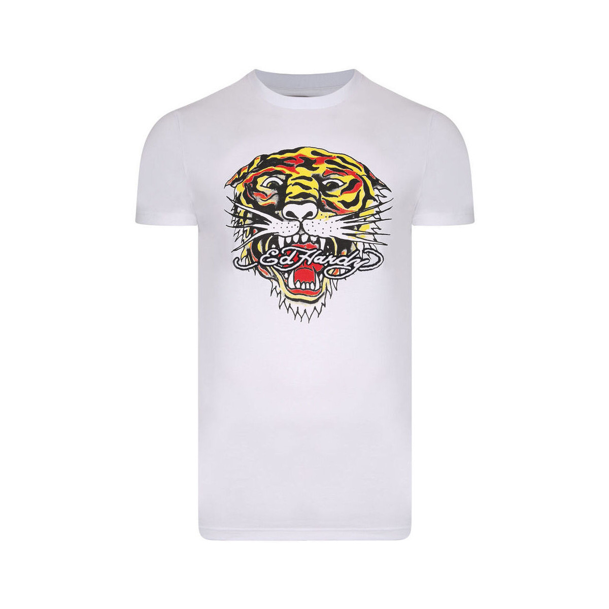 T-shirt με κοντά μανίκια Ed Hardy – Tiger mouth graphic t-shirt white