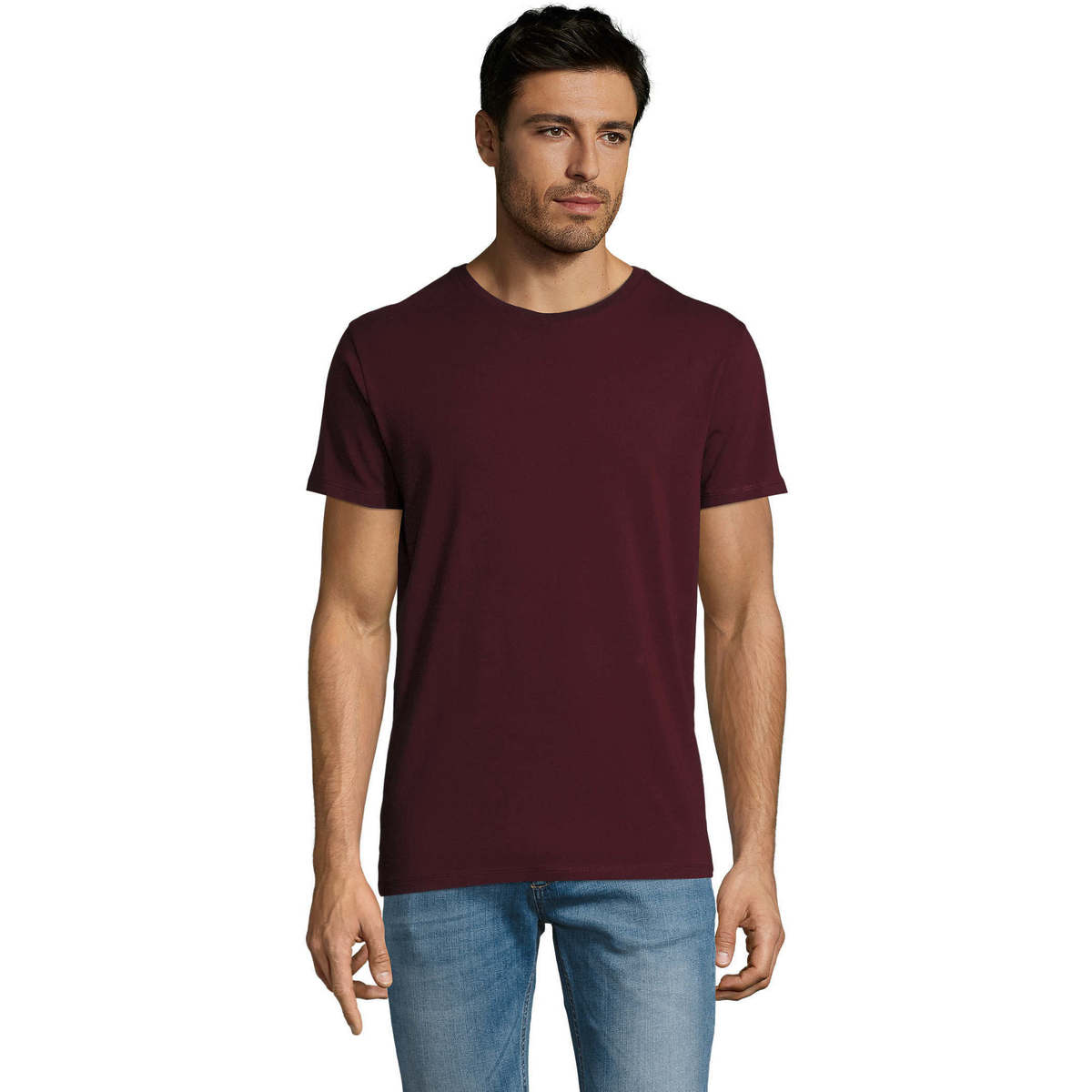 Υφασμάτινα Άνδρας T-shirt με κοντά μανίκια Sols Martin camiseta de hombre Bordeaux