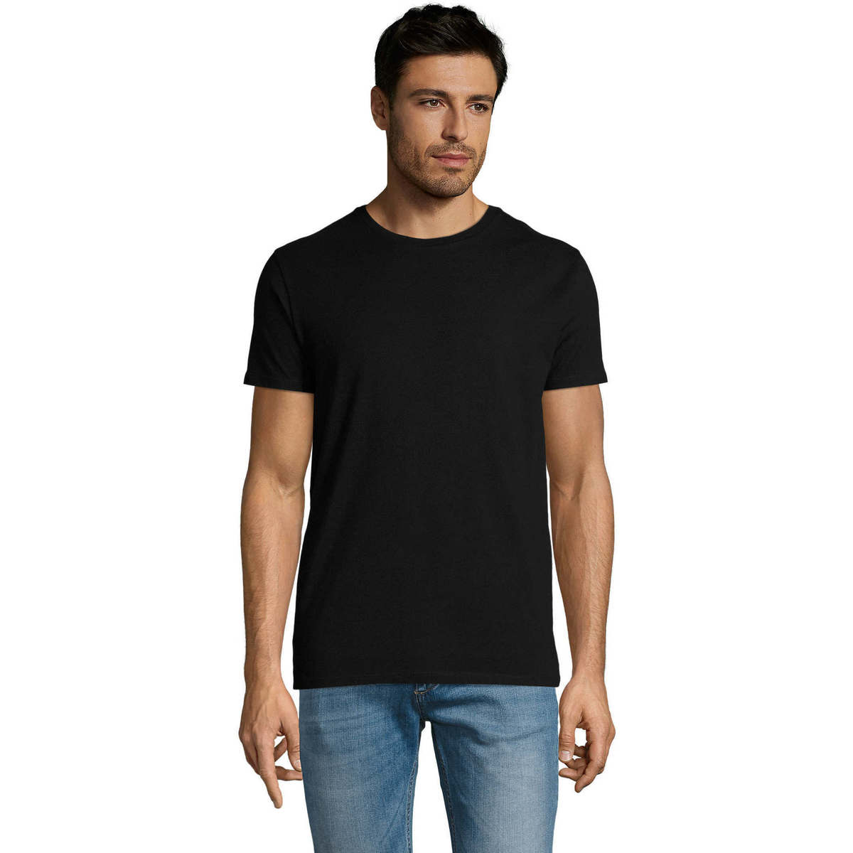 Υφασμάτινα Άνδρας T-shirt με κοντά μανίκια Sols Martin camiseta de hombre Black