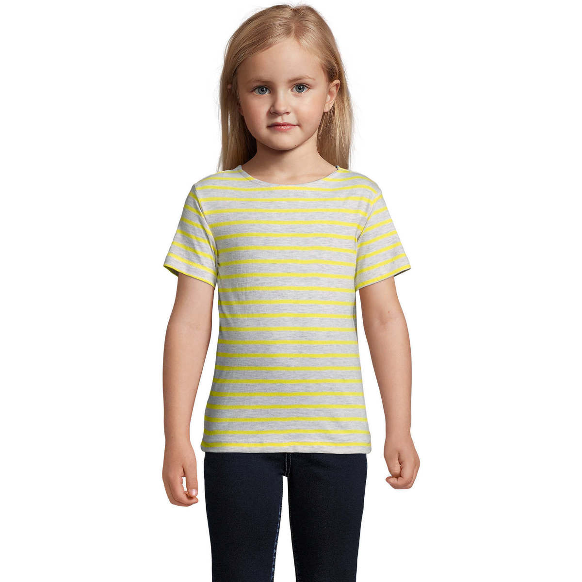 Υφασμάτινα Παιδί T-shirt με κοντά μανίκια Sols Camiseta niño cuello redondo Grey