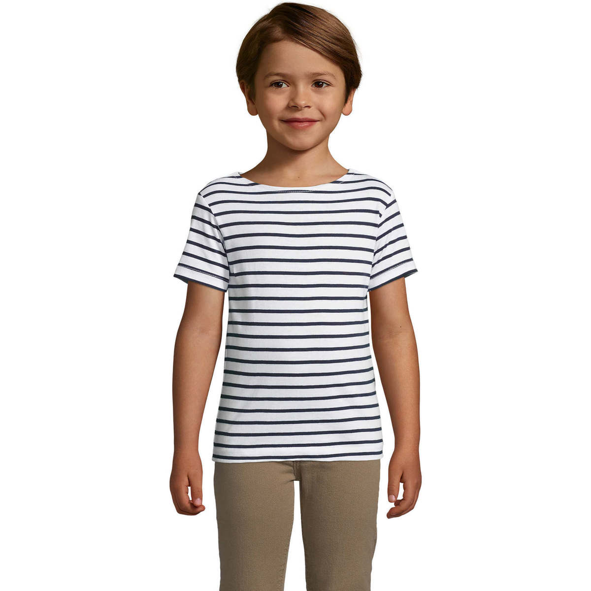 Υφασμάτινα Παιδί T-shirt με κοντά μανίκια Sols Camiseta niño cuello redondo Μπλέ