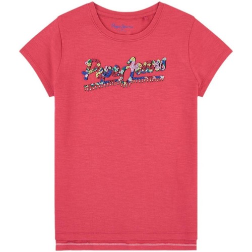 Υφασμάτινα Κορίτσι T-shirt με κοντά μανίκια Pepe jeans  Ροζ