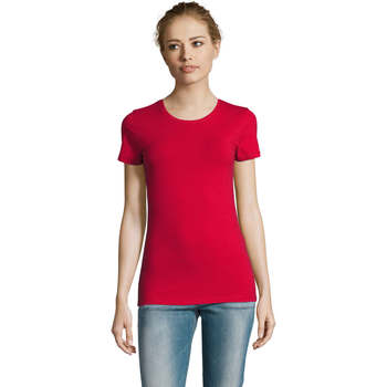 Υφασμάτινα Γυναίκα T-shirt με κοντά μανίκια Sols Camiserta de mujer de cuello redondo Red