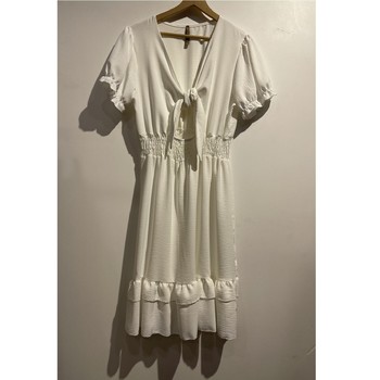 Υφασμάτινα Γυναίκα Κοντά Φορέματα Fashion brands 9176-BLANC Άσπρο