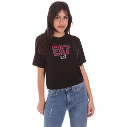 Υφασμάτινα Γυναίκα T-shirt με κοντά μανίκια Ea7 Emporio Armani 3KTT23 TJ1TZ Μαύρος