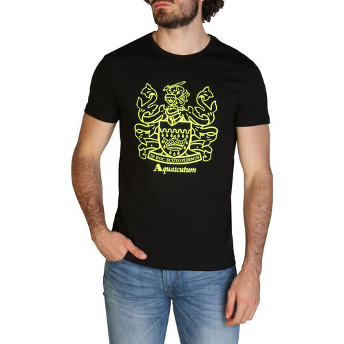 Υφασμάτινα Άνδρας T-shirt με κοντά μανίκια Aquascutum - qmt019m0 Black