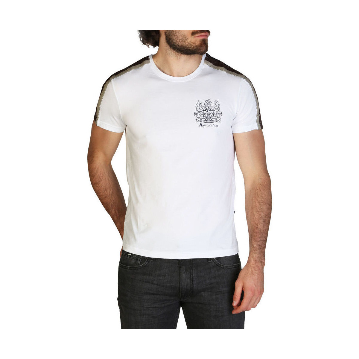 Υφασμάτινα Άνδρας T-shirt με κοντά μανίκια Aquascutum - qmt017m0 Άσπρο