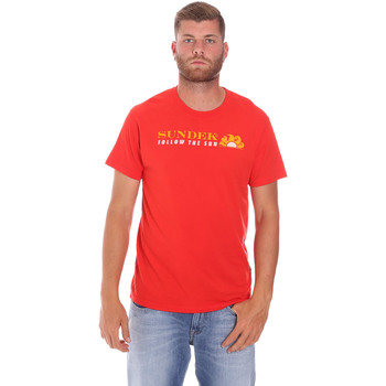 Υφασμάτινα Άνδρας T-shirt με κοντά μανίκια Sundek M049TEJ7800 το κόκκινο