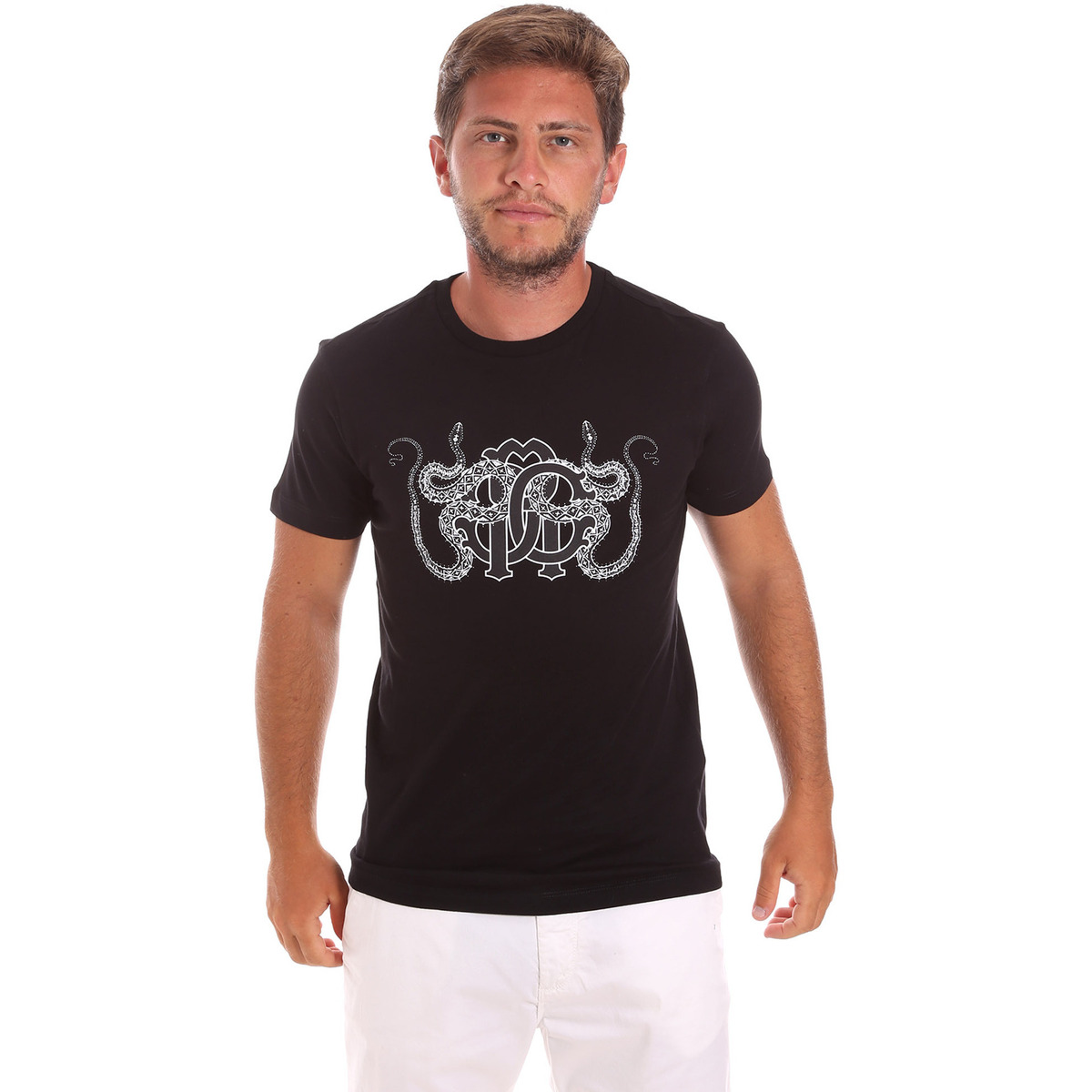 T-shirt με κοντά μανίκια Roberto Cavalli HST66B