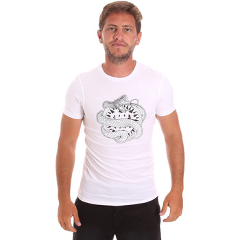 Υφασμάτινα Άνδρας T-shirt με κοντά μανίκια Roberto Cavalli HST64B Άσπρο