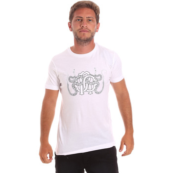 Υφασμάτινα Άνδρας T-shirt με κοντά μανίκια Roberto Cavalli HST66B Άσπρο